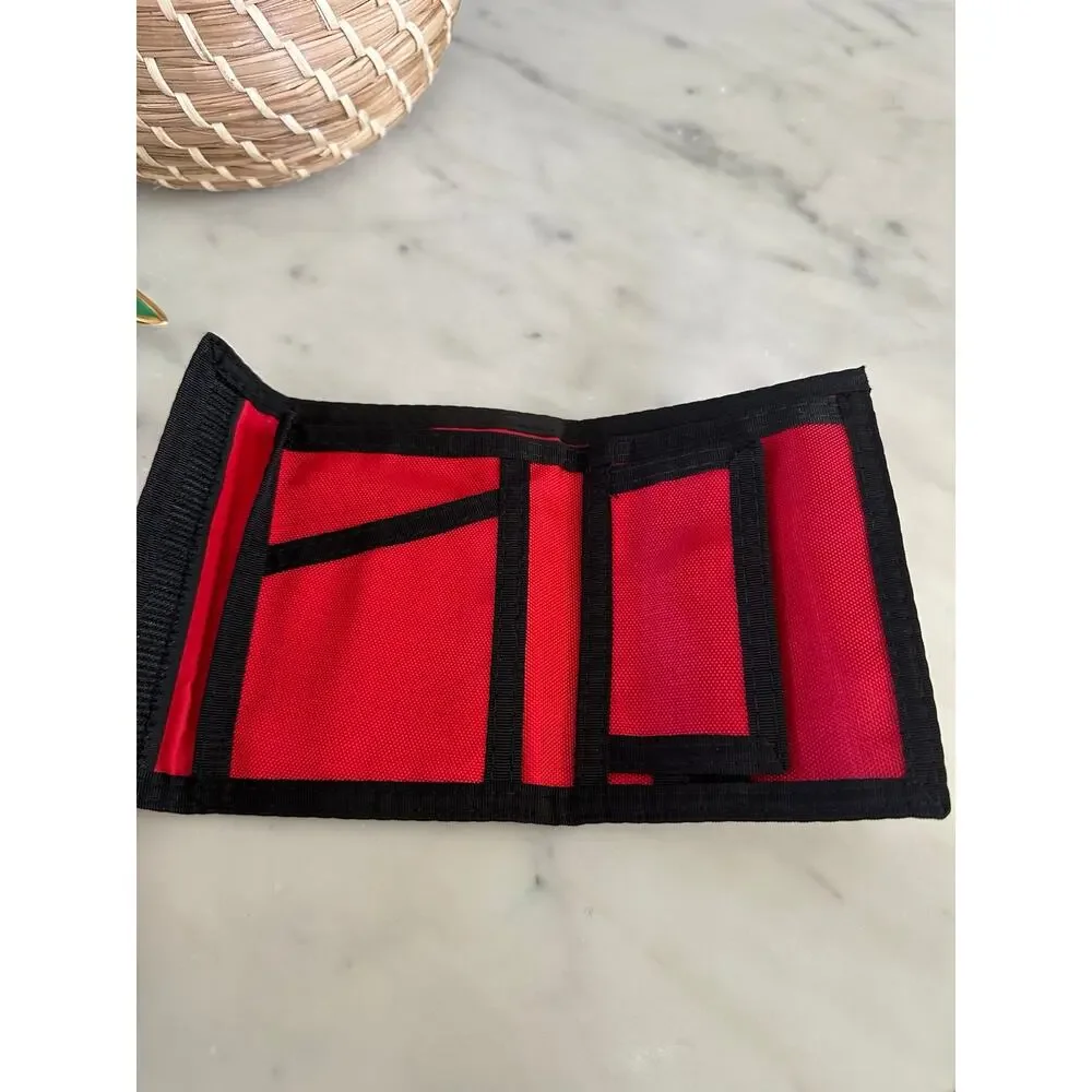 Vintage 1990s Red Miller Beer Velcro Wallet